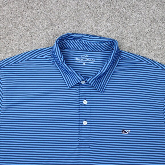 Vineyard Vines Polo Shirt Men XL Blue Polyester Stretch Performance S/S Pullover - Picture 5 of 14